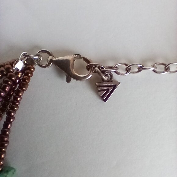 Genuine Signed Silpada 925 and Turqoise 6 Strand Necklace - Picture 5 of 7